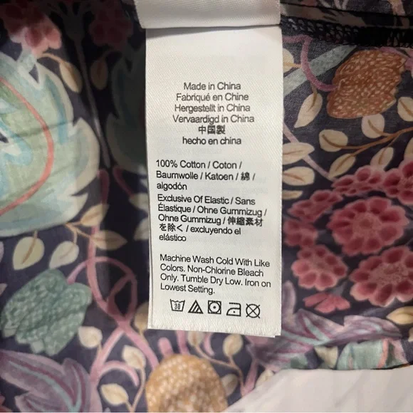 J. Crew Puff-sleeve Top in Liberty Elm House Floral Woman’s Size XL 100% Cotton - Picture 5 of 11